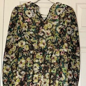 Vero Moda Mini Long Sleeve Floral Dress
